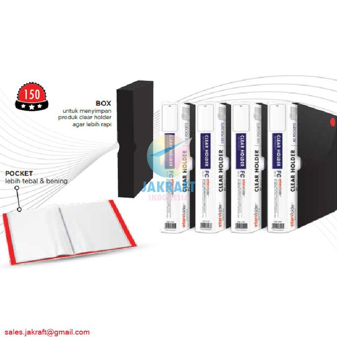

Clear Holder Folio isi 150 + Box Display Book F4 FC Document Keeper