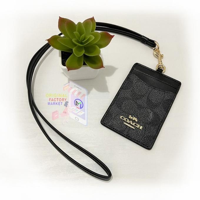 

LANYARD C0ACH ID LANYARD TAG 65573 SIGNATURE CANVAS BLACK COLORBLOCK