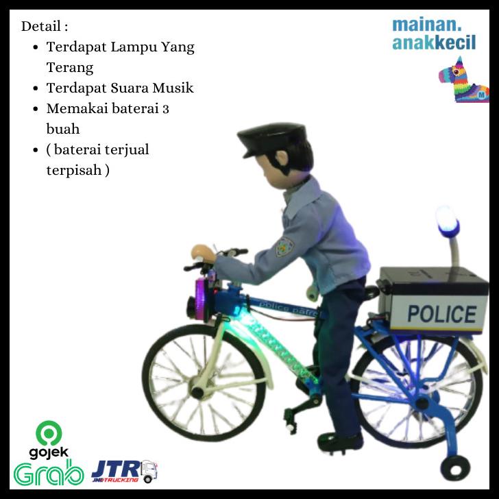 Mainan Anak Dancing Bicycle Police / Sepeda Baterai / Sepeda Polisi