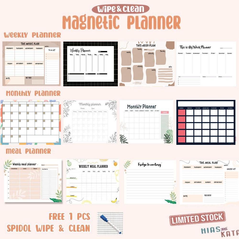 

Viral Magnetic Planner Weekly Monthly Meal Notes Magetik Planner Tempel Kulkas