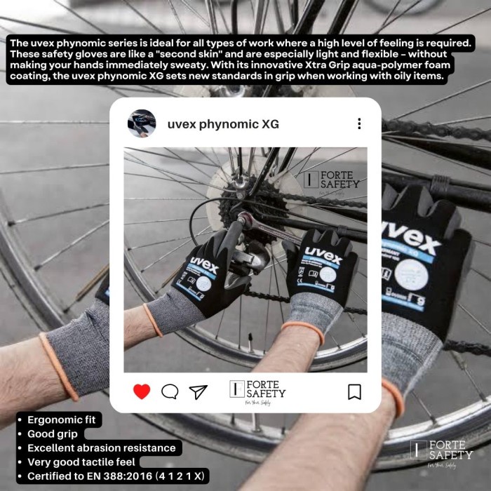 Gloves Uvex Phynomic Xg Safety Gloves