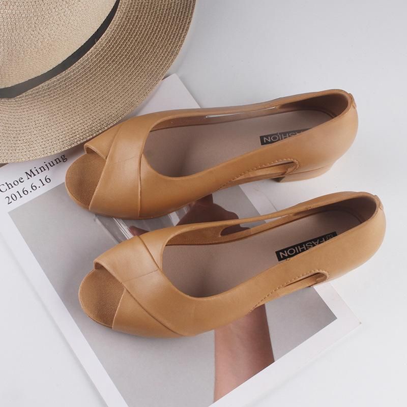 Sandal New Flat Shoes Wanita thicki heels Import High Quality