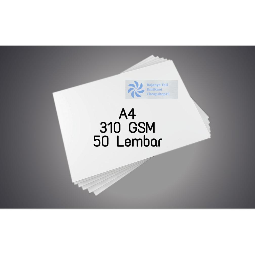 

Promo Habis 310 Gsm Kertas Art Paper / Carton / Karton A4 Putih Glossy 310Gsm