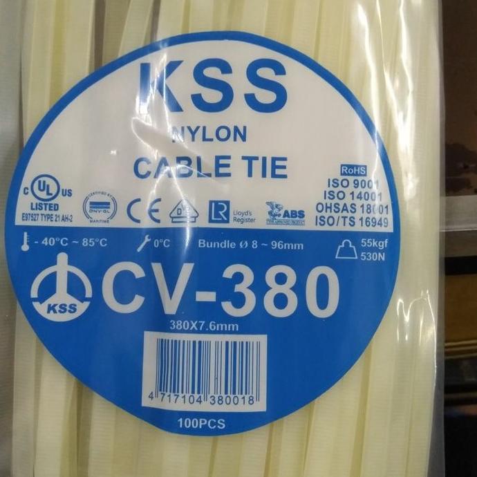 

Kabel Ties KSS CV-380 (Putih/Hitam)