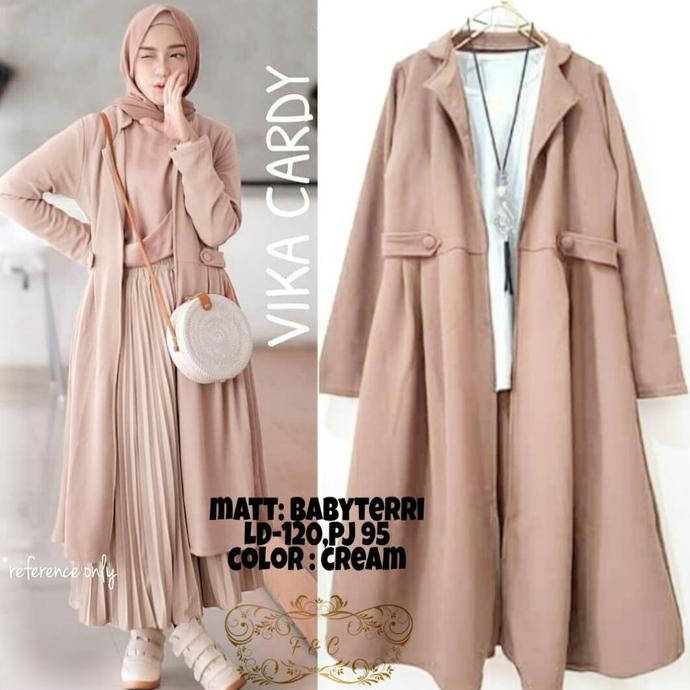 Cardigan Panjang RIFKA XXL JUMBO / Long Cardigan Babyterri Berkualitas
