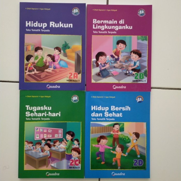 Flash Sale Tematik Quadra Kelas 2 Semester 1 Tema A,B,C,D Total 4 Buku Terlaris