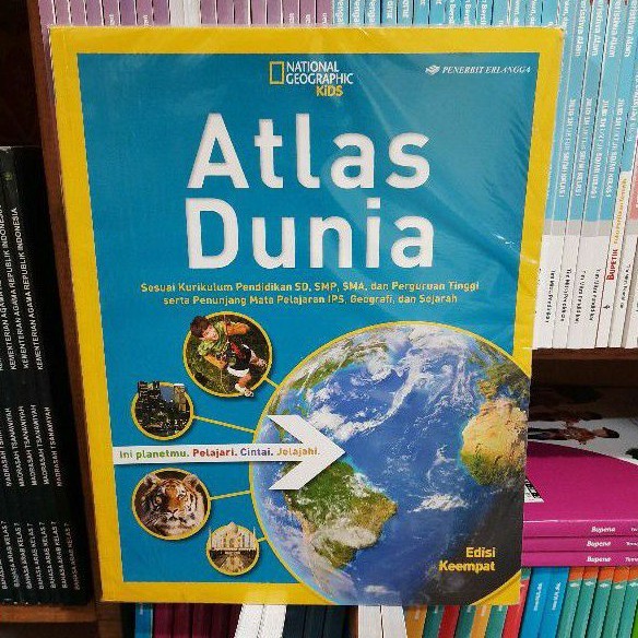 Promo Original Atlas Dunia National Geographic Kids Edisi Keempat Erlangga Terlaris