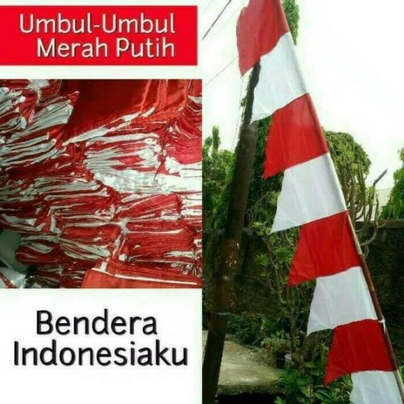 Umbul Umbul Bendera Merah Putih Polos / Umbul Umbul Bendera Warna Polos Zig Zag