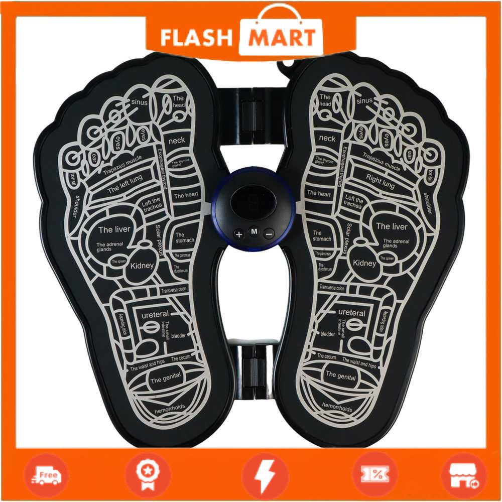 FLASHMART Alat Pijat Kaki Elektrik Foot Massager Mat 9 Speed Rechargeable - EMS6