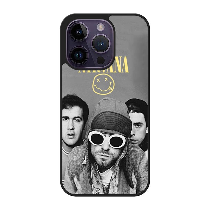 Casing iPhone 14 13 12 11 XR XS X 7 6 5 SE Pro Max Mini Plus Nirvana AE0700 Case Custom V3