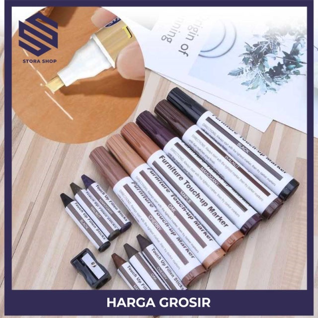 

Yongli Set Spidol Pewarna Kayu Wood Repair Sticks Marker 12 PCS - YL228 - IDPR IDNEW