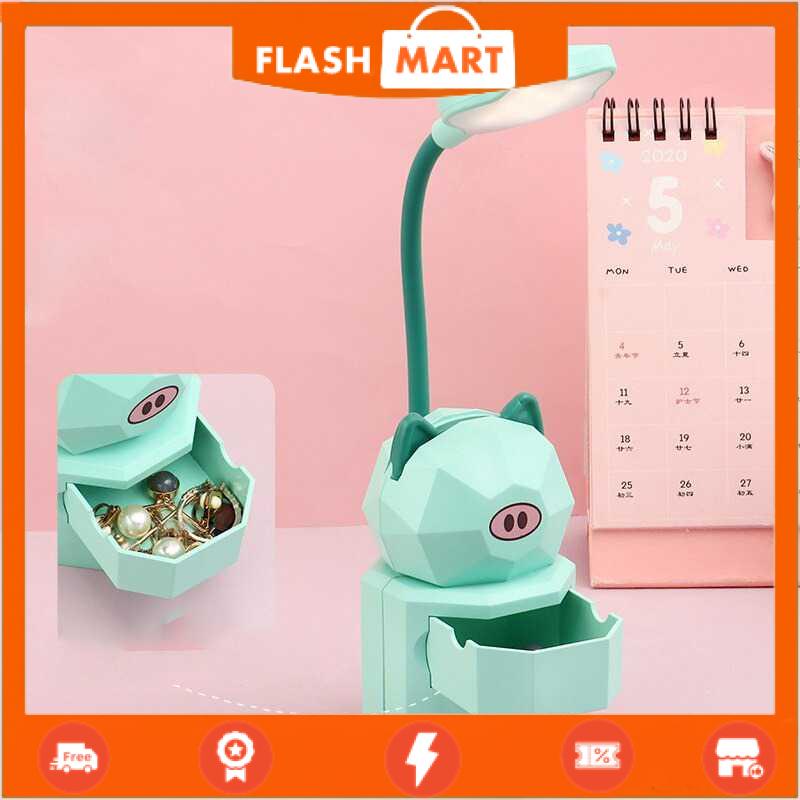 FLASHMART Lampu Meja Belajar USB Desk Lamp Desain Unik 0.6W Warm White - YC5806