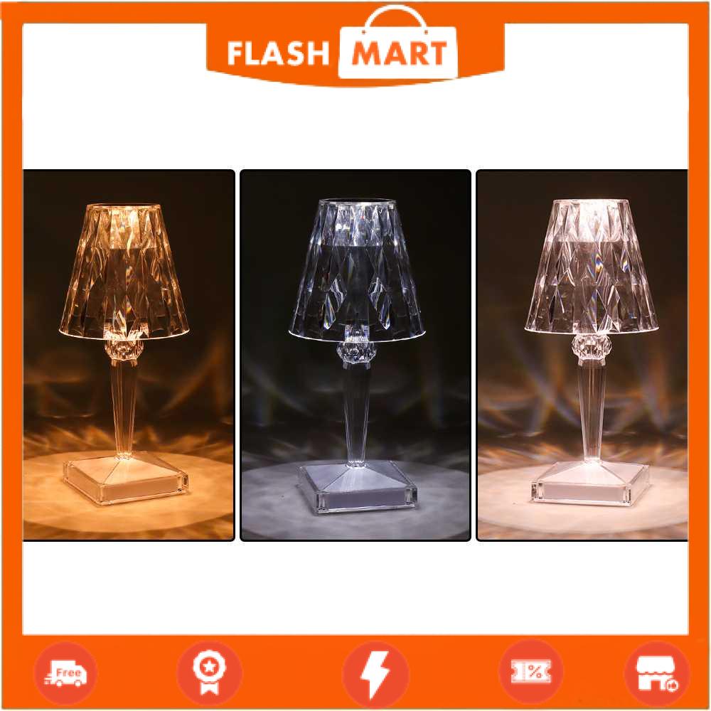 FLASHMART Lampu Meja Hias LED Acrylic Dimmable Recharge 3 in 1 Color 1W - R301