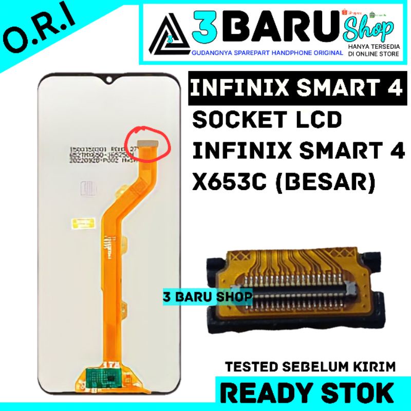 KONEKTOR LCD INFINIX SMART 4 DI FLEXIBEL sparepart handphone original