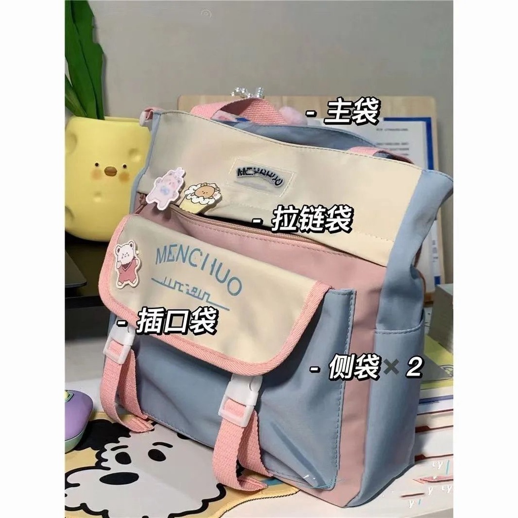 ◆☒Sera  Toko Gaya Jepang Gaya Kuliah Tas Gadis Versi Korea Kapasitas Besar Messenger Tas Gadis Mahasiswa Komuter Tas Bahu