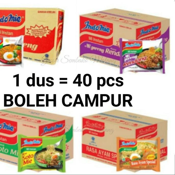 

COD⭐INDOMIE DUS CAMPUR / INDOMIE DUS MIX / INDOMIE GORENG DUS CAMPUR / INDOMIE KUAH DUS CAMPUR / INDOMIE GORENG MALANG MURAH / INDOMIE GORENG DAN KUAH CAMPUR 1 DUS ISI 40