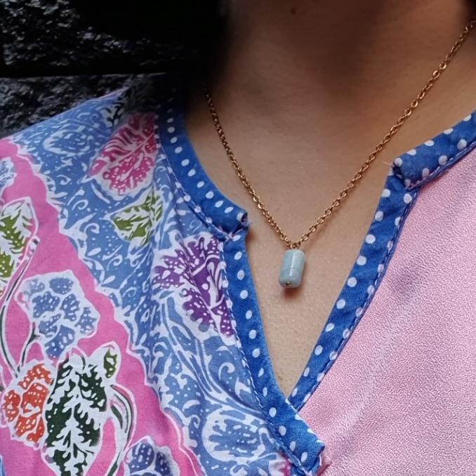 Aquamarine Pendant Necklace / Kalung Aquamarine