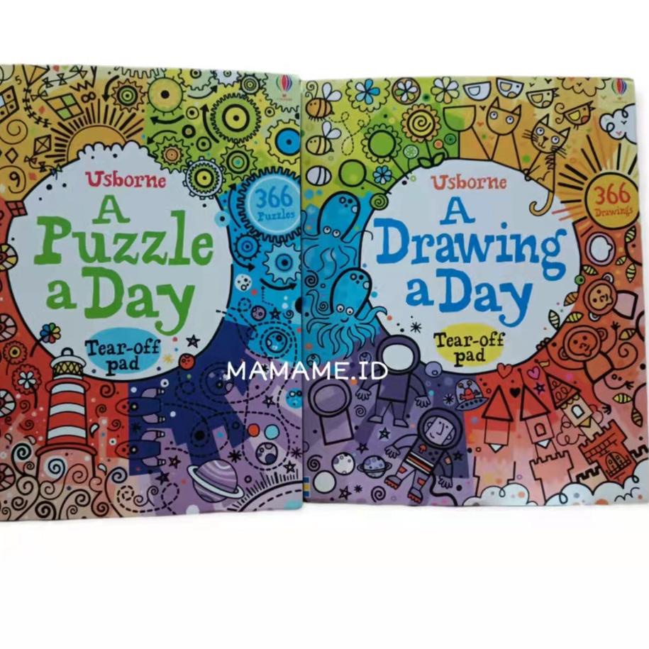 

kzak -22 USBORNE TEAR OFF PAD A DRAWING & A PUZZLE 141ྉ