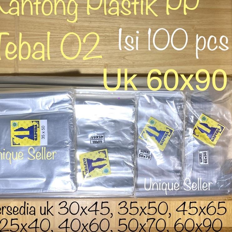 Promo Spesial Plastik Laundry GAPURA 60x90 Tebal 02 isi 100 pcs / Kantong Plastik PP 60x90x02 / Plas