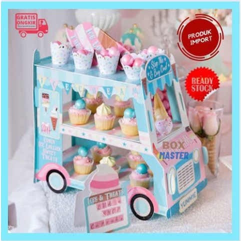 Tatakan Tempat Kue Ulang Tahun Cake Stand Dus Cupcake Paper Cake Tier Rak Kue