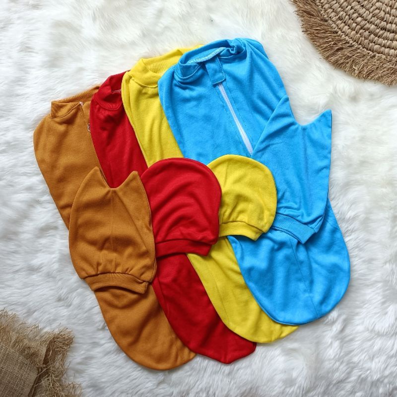 Bedong bayi instan polos 2 in 1