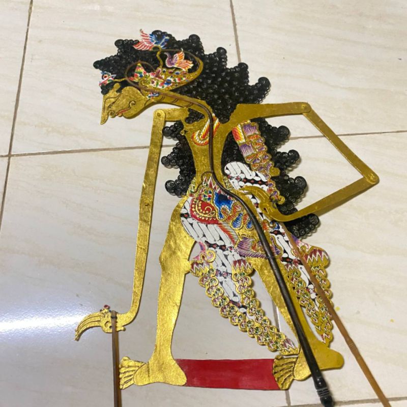 Handicraftyogyakarta Wayang Kulit Begawan Ciptoning / Mintaraga Bahan kulit Kerbau Gapit Sungu Kuali