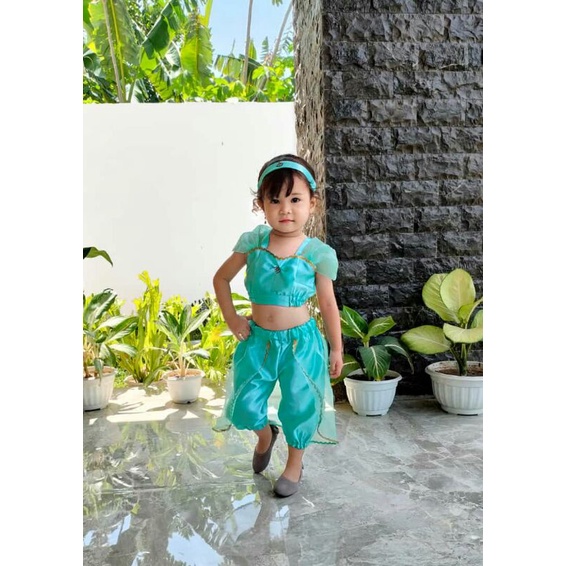 Kostum Jasmine/Setelan Princess Jasmine/Kostum Disney Jasmine/Baju Photoshoot Tema Princess