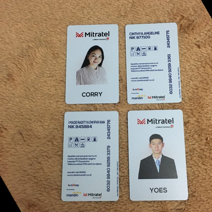 E MONEY E-TOLL CARD MANDIRI, CUSTOM CETAK 2 SISI SALDO 0 ARRIVAL