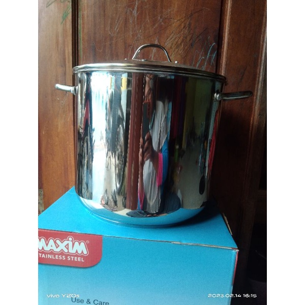 promo cuci gudang produk Maspion kualitas eksport| stockpot Maxim Tivoli UK.28cm kapasitas 16L jumbo