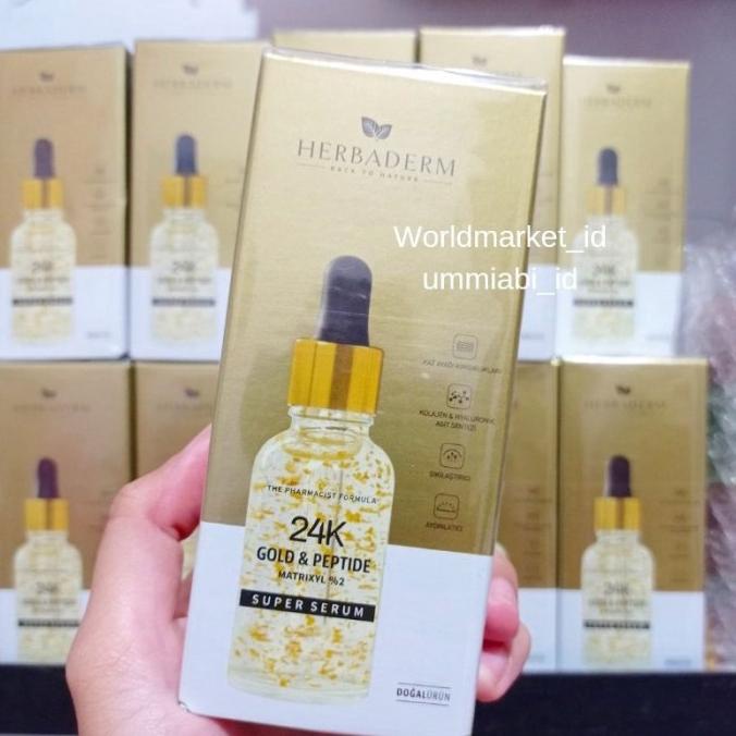 [ READY STOCK ] SUPER SERUM HERBADERM | SERUM GOLD 24K | ORIGINAL