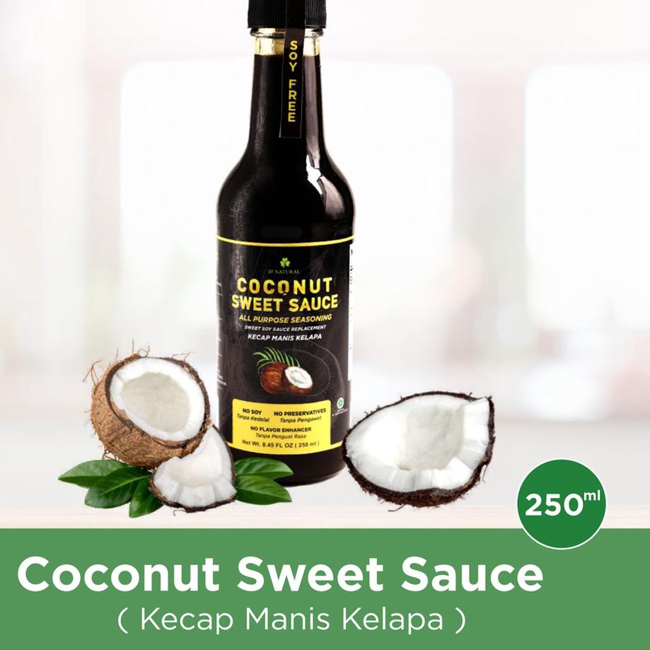 

Termurah | TD4 | KECAP MANIS KELAPA Soy Free, Sehat, VEGAN, Tanpa MSG, Tanpa Pengawet - 250 ml