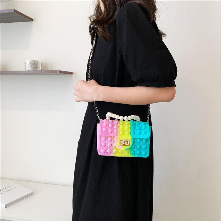 Muat HP PX 773 Tas Selempang Pop It Lucu Ukuran Sedang - Tas Jelly Rubber - Tas Jelly Anak - Tas Jel