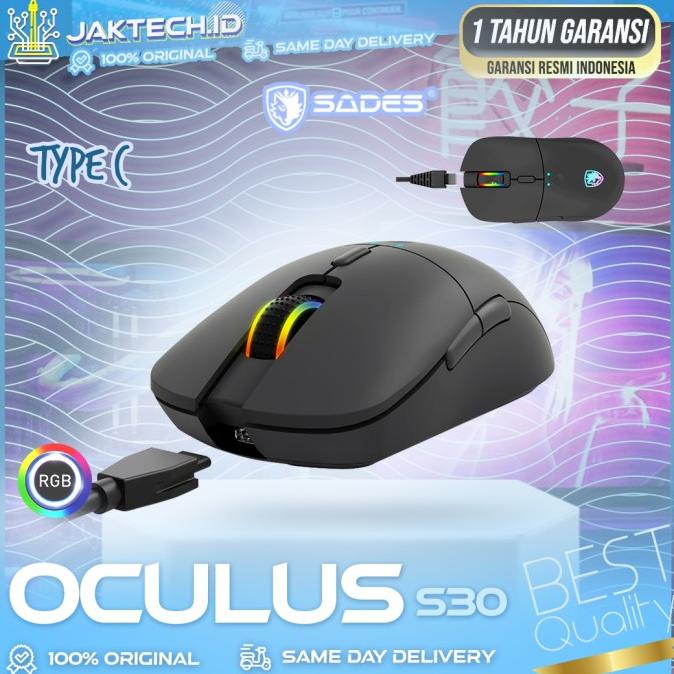 Sades Oculus S30 Mouse Gaming Wireless Dual Mode RGB ORIGINAL