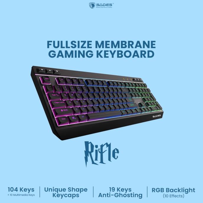 Keybord Gaming Membrane Fullsize Sades Riffle