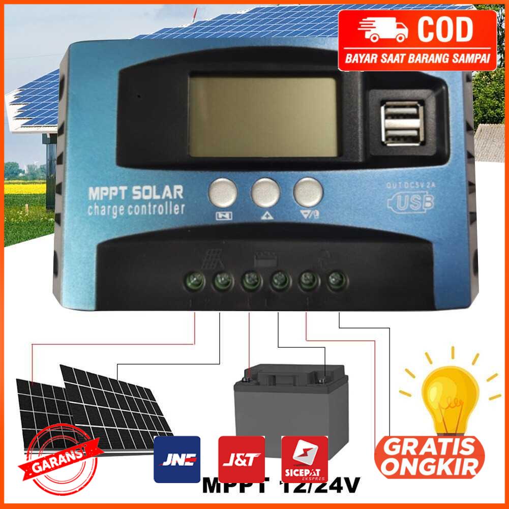 Solar Charger Controller Regulator Dual USB LCD 12 24V MPS36 30A
