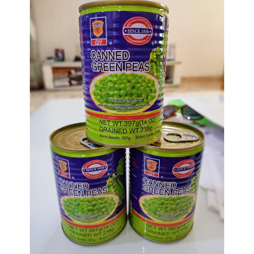 

Terdepan Kacang Polong Maling 397gr - Canned Green Peas / Jing To / kacang polong ma ling kalengan