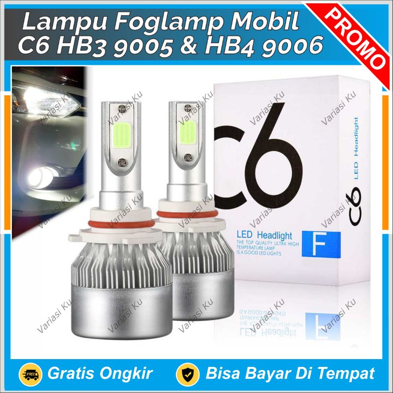 LAMPU LED FOGLAMP / HEADLAMP / UTAMA JAUH / UTAMA DEKAT MOBIL C6 HB4 HB3 9005 9006 INNOVA OLD INNOVA