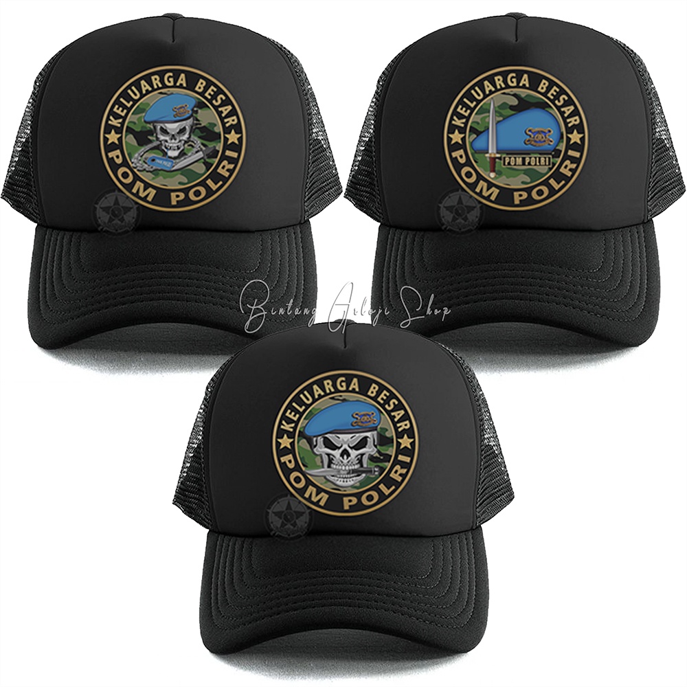 Topi Skull Keluarga Besar POM Polri Istimewa &amp; Murmer