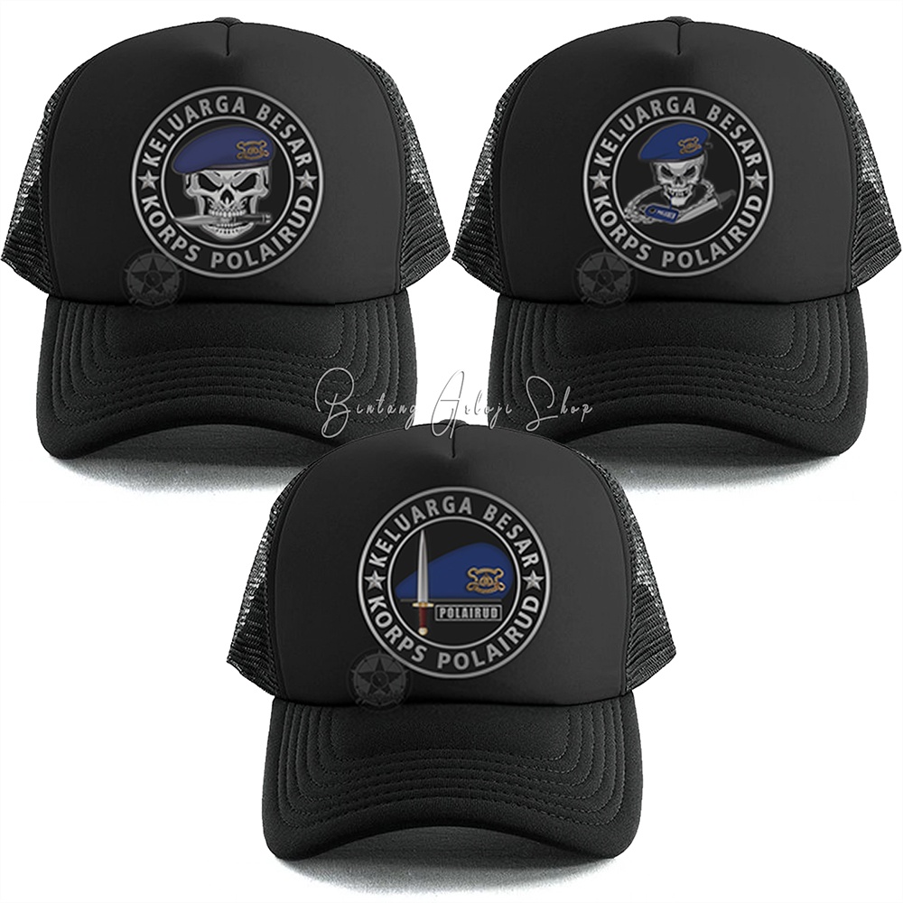 Topi Baret Keluarga Besar Korps Polairud Limited Edition Silver