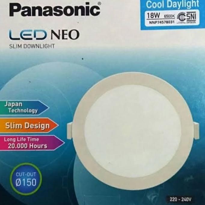 Panasonic Downlight Led Panel 18W 18 Watt Putih