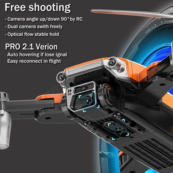 drone N95 dual camera 4K strobo LED sensor anti tabrak optical flow