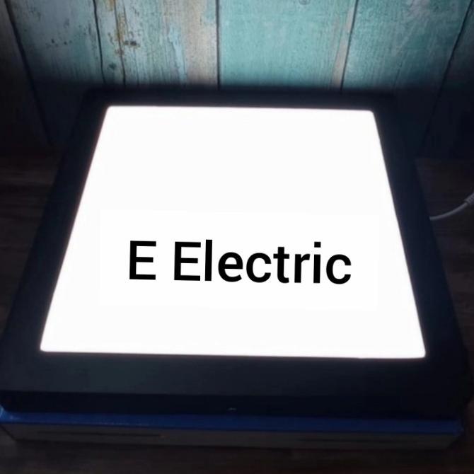 Lampu downlight LED PANEL 24W body hitam OUTBOW KOTAK PUTIH