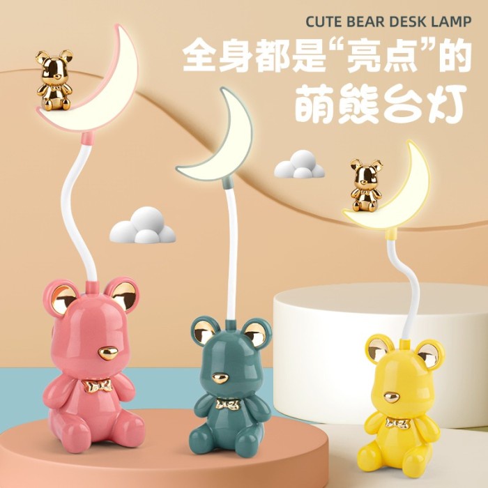 

TERLARIS Lampu Baca Belajar karakter Bear dengan Rautan pensil /ALAT TULIS AESTHETIC/ALAT TULIS