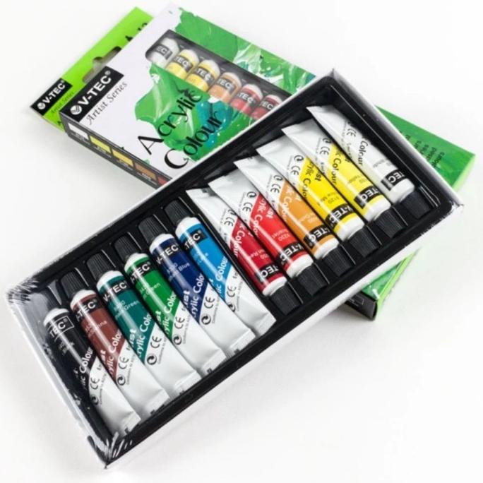 

✼ Cat Acrylic / Cat Akrilik 6ML 12 Warna Promo