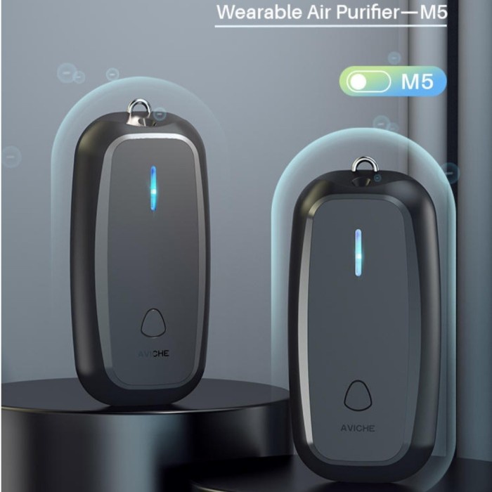 AIR PURIFIER PORTABLE NECKLACE AVICHE M5 PEMBERSIH UDARA IONIZER