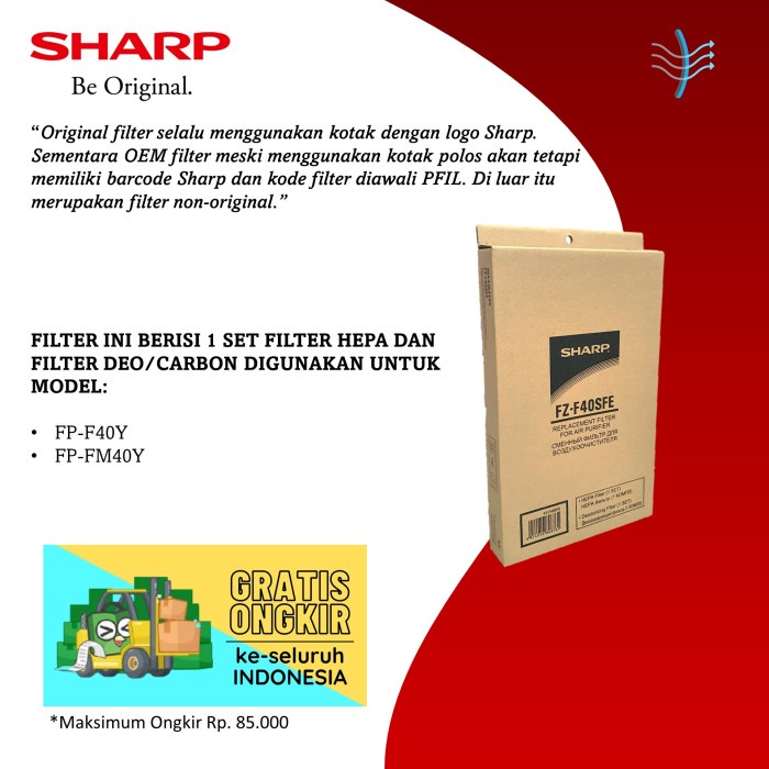 FILTER SHARP AIR PURIFIER FZ-F40SFE