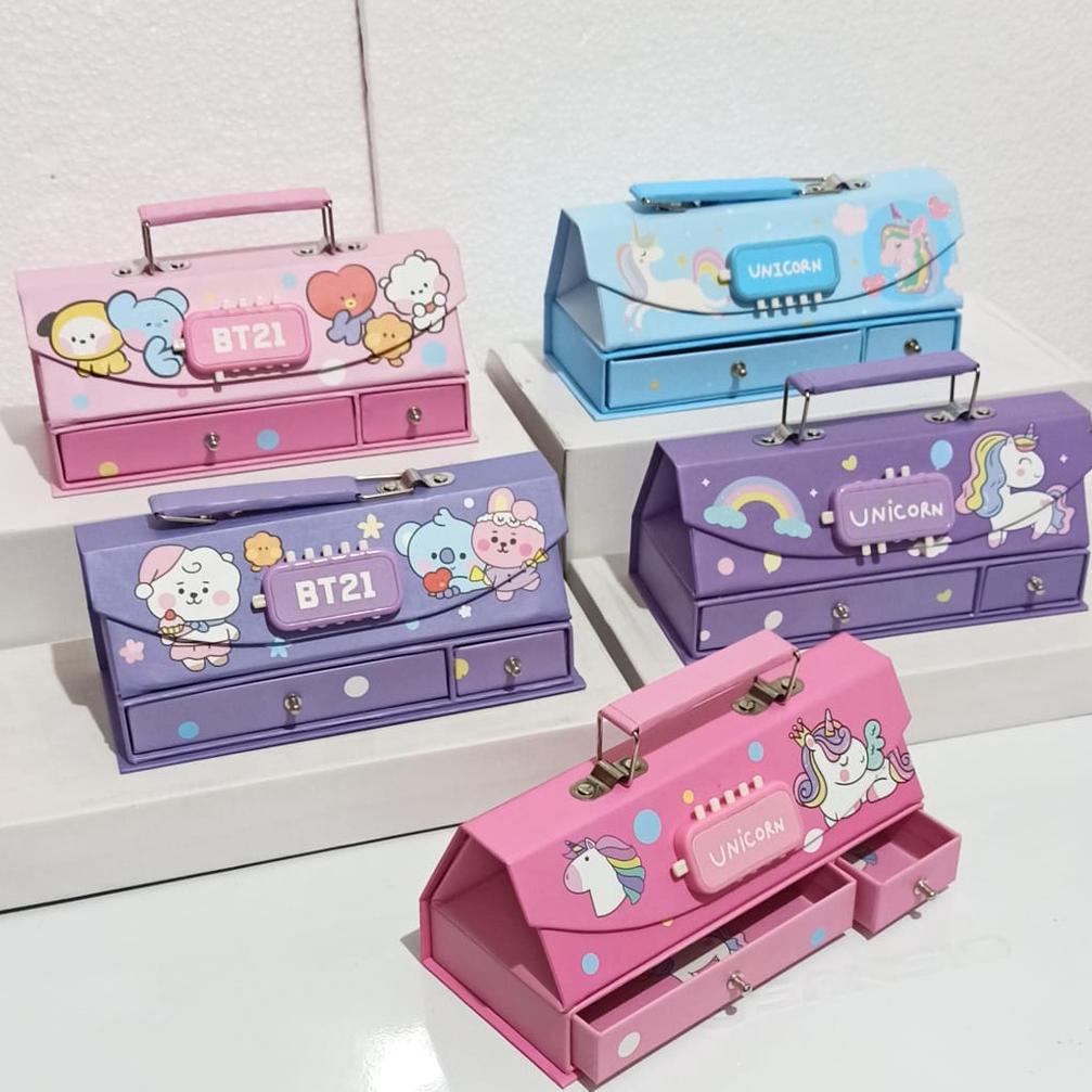

BOS Kotak Pensil Karton+Kode Kunci/Tempat Pensil/Pencil Case Code/Pin qvczs
