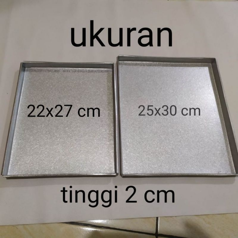 Loyang oven /Loyang Kue Kering / Loyang berbeda ukuran 22x27cm & 25x30cm tinggi 2cm