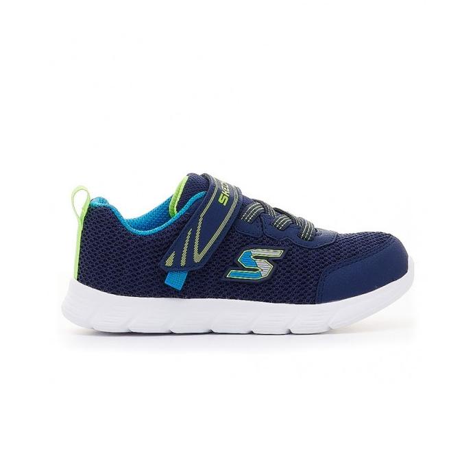 Sepatu Anak Laki Laki Cowok Skechers Kids Boy Comfy Flex Navy Lime