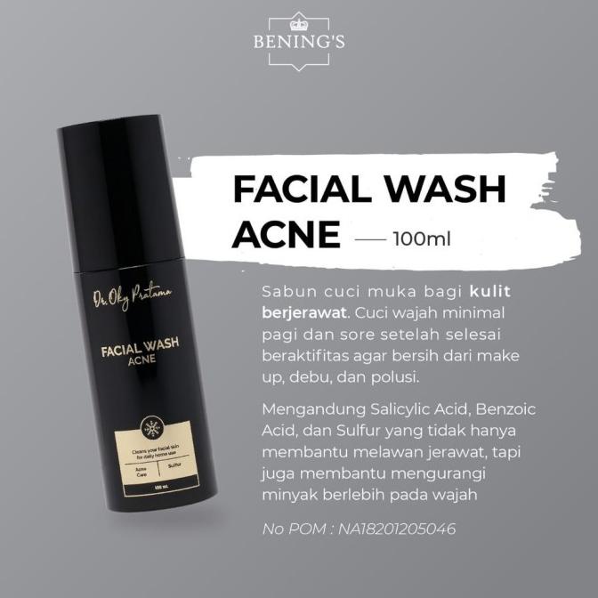 FACIAL WASH ACNE BENINGS SKINCARE DR OKY PRATAMA | BENING'S CLINIC